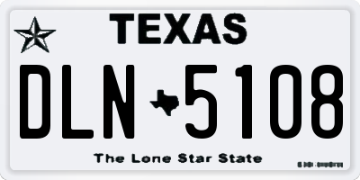 TX license plate DLN5108