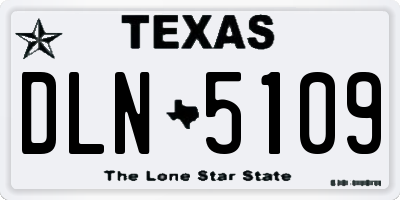 TX license plate DLN5109