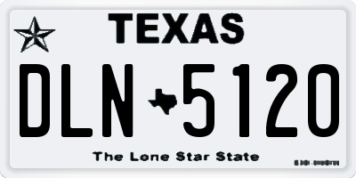 TX license plate DLN5120