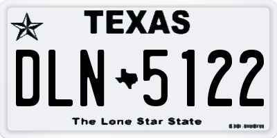 TX license plate DLN5122