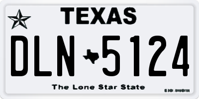 TX license plate DLN5124