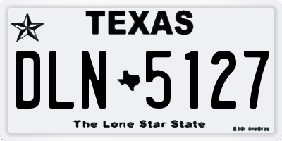 TX license plate DLN5127