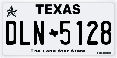 TX license plate DLN5128