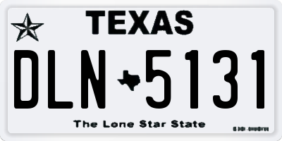 TX license plate DLN5131
