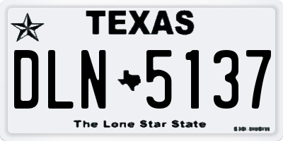 TX license plate DLN5137