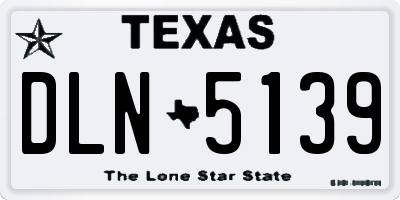 TX license plate DLN5139