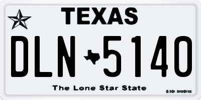 TX license plate DLN5140