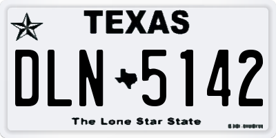 TX license plate DLN5142