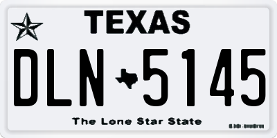 TX license plate DLN5145