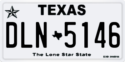 TX license plate DLN5146