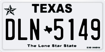 TX license plate DLN5149