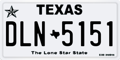 TX license plate DLN5151