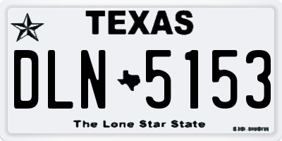 TX license plate DLN5153