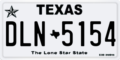 TX license plate DLN5154