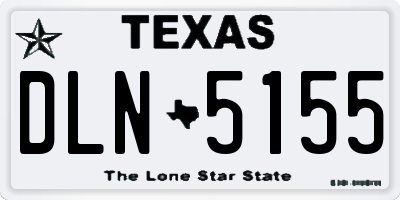 TX license plate DLN5155