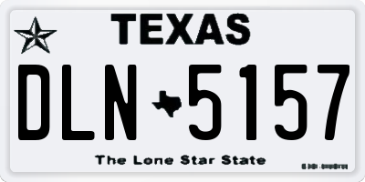 TX license plate DLN5157