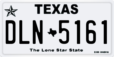 TX license plate DLN5161