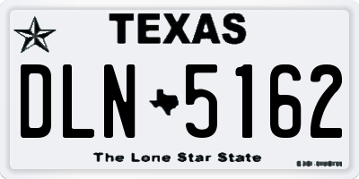 TX license plate DLN5162