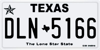 TX license plate DLN5166