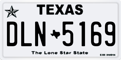 TX license plate DLN5169
