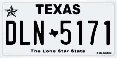 TX license plate DLN5171