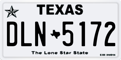 TX license plate DLN5172