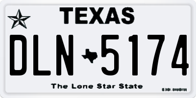 TX license plate DLN5174