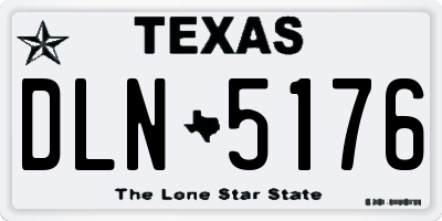 TX license plate DLN5176
