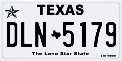 TX license plate DLN5179