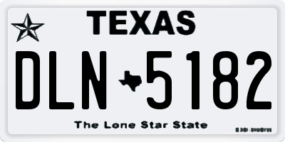 TX license plate DLN5182