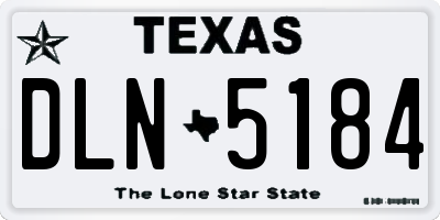 TX license plate DLN5184