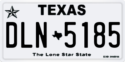 TX license plate DLN5185