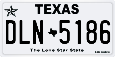 TX license plate DLN5186