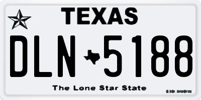 TX license plate DLN5188