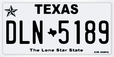 TX license plate DLN5189