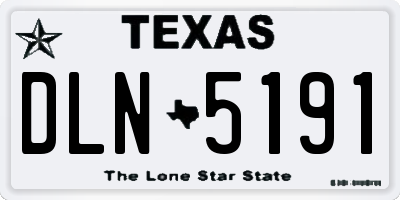 TX license plate DLN5191