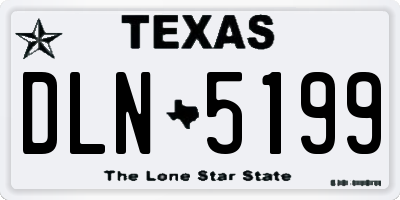 TX license plate DLN5199