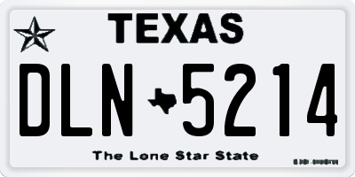 TX license plate DLN5214