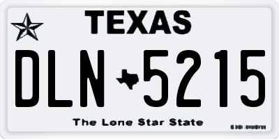 TX license plate DLN5215