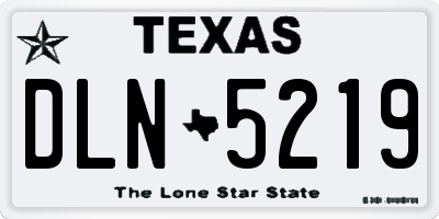 TX license plate DLN5219