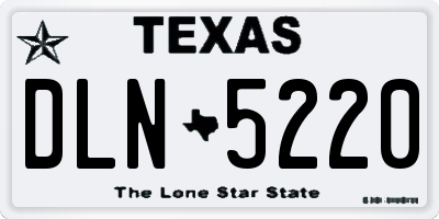 TX license plate DLN5220