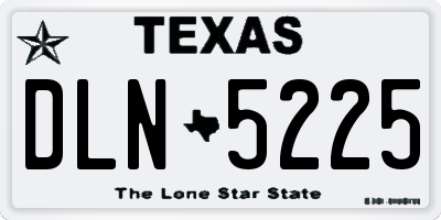 TX license plate DLN5225