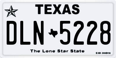 TX license plate DLN5228