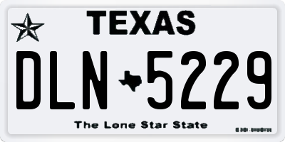 TX license plate DLN5229