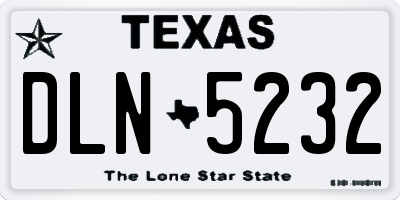 TX license plate DLN5232