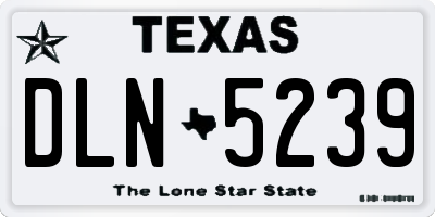 TX license plate DLN5239