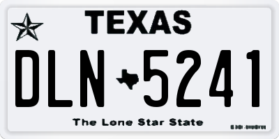 TX license plate DLN5241