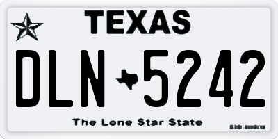 TX license plate DLN5242
