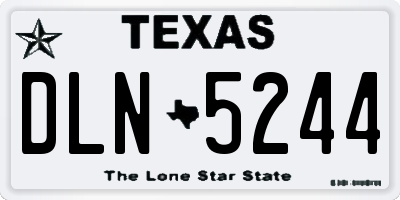 TX license plate DLN5244