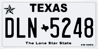 TX license plate DLN5248